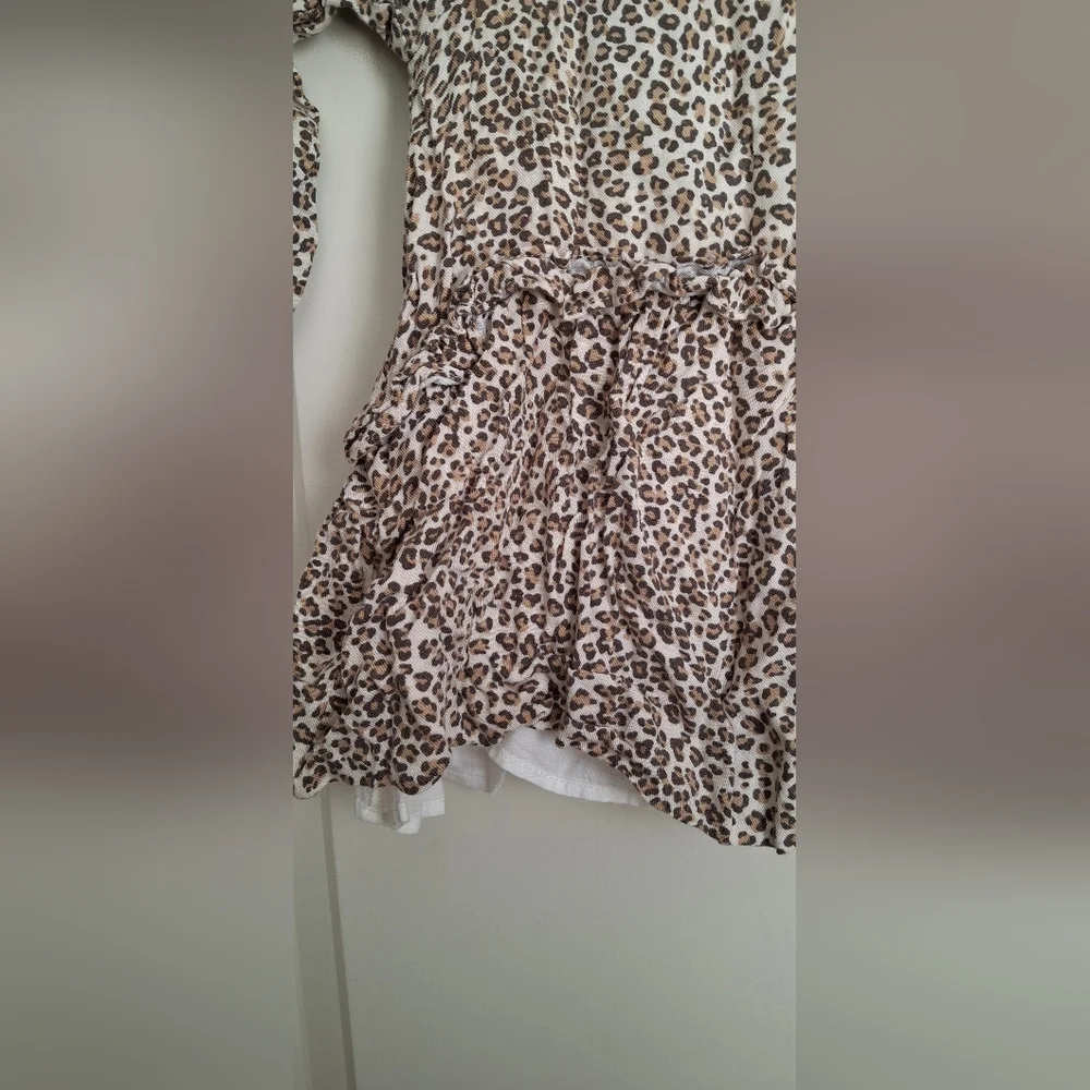 Animal Print Girl Dress Sz 2T Drop Waist Long Sleeve Cotton Summer Travel Fairy